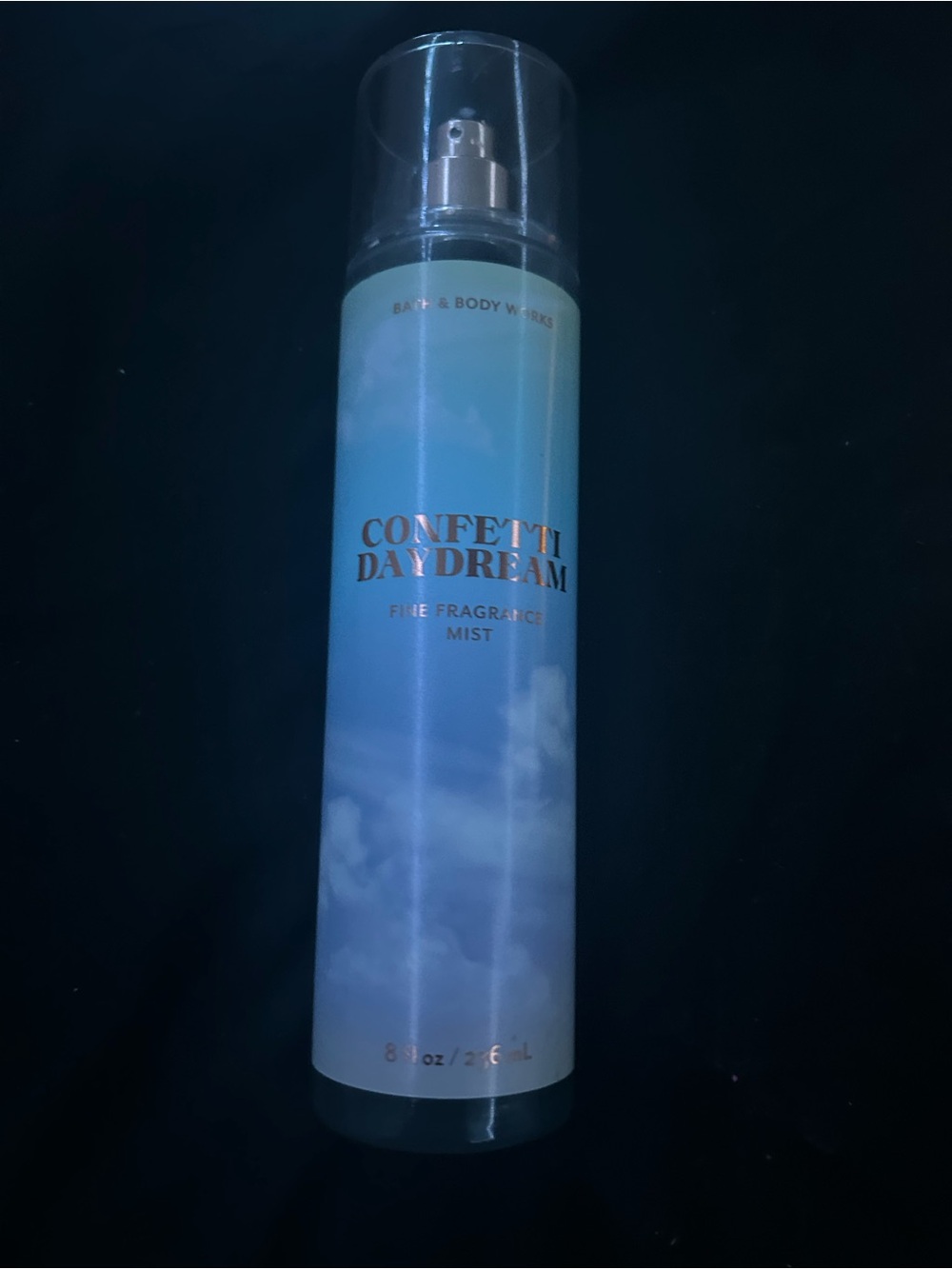 Bath & Body Works Confetti Daydream Mist - Light Blue with Gold Accents